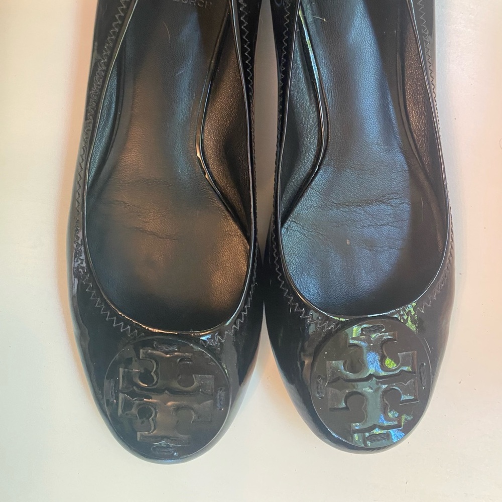 Black Tory Burch Patent Leather Flats